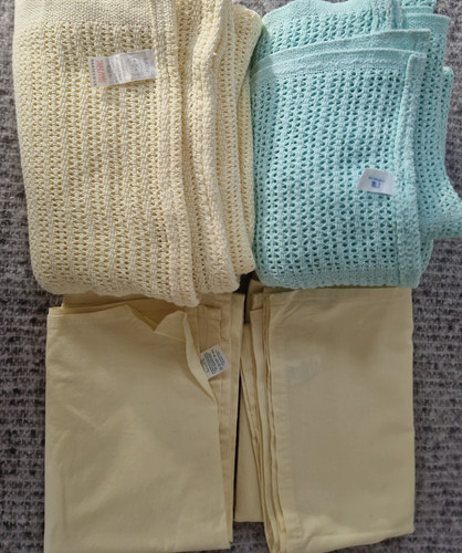 Vintage cot blanket - vintage,