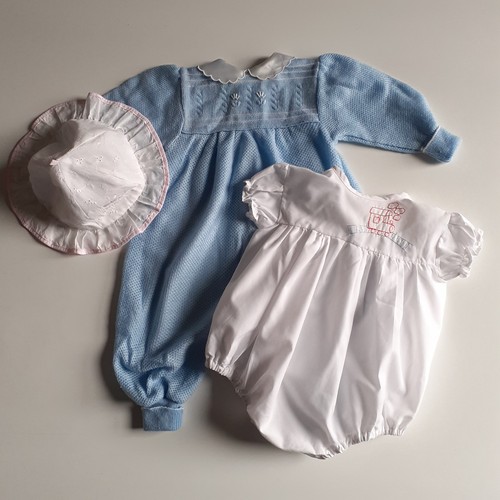 Vintage baby items blue - baby,