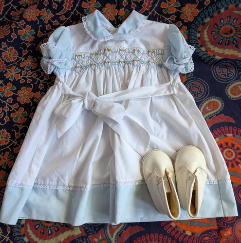 Vintage baby dress and leather - vintage,